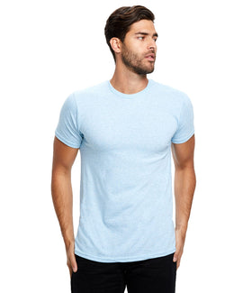US Blanks Mens Short Sleeve Made in USA Triblend T-Shirt US2229 | Tri Light Blue - Front