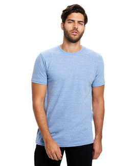 US Blanks Mens Short Sleeve Made in USA Triblend T-Shirt US2229 | Tri Blue - Front