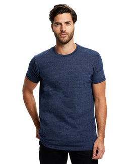 US Blanks Mens Short Sleeve Made in USA Triblend T-Shirt US2229 | Tri Navy - Front